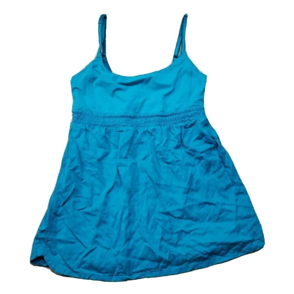 Lululemon 6 Bra Tank Strappy Teal Blue Top Loose Torso No Pads